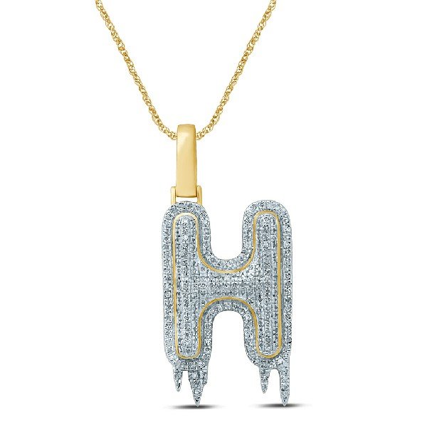 10K 0.33-0.45CT D-ALPHABET RDS DRIPPING "INITIAL H"