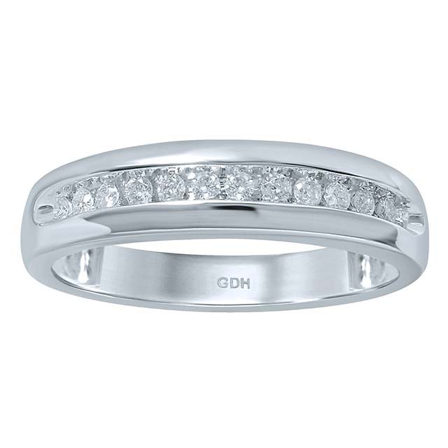 10K 0.24-0.26CT D-BAND RING MEN RDS