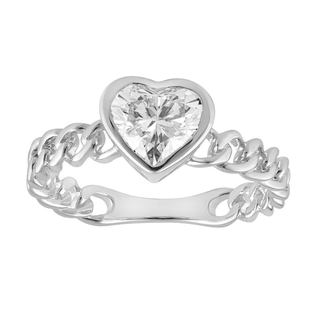 LG - 14K 1.07CT D-RING LDS HRT "CERTIFIED"