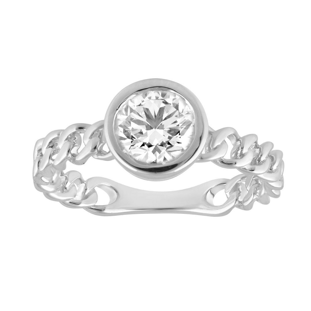 LG - 14K 1.01CT D-RING LDS RDS "CERTIFIED" WITH LINK BAND