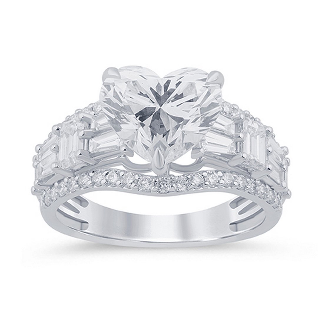 LG - 14K 4.72CT D-RING LDS HRT/RDS/EME/SBAG/TPR "CERTIFIED" HRT 3.06CT