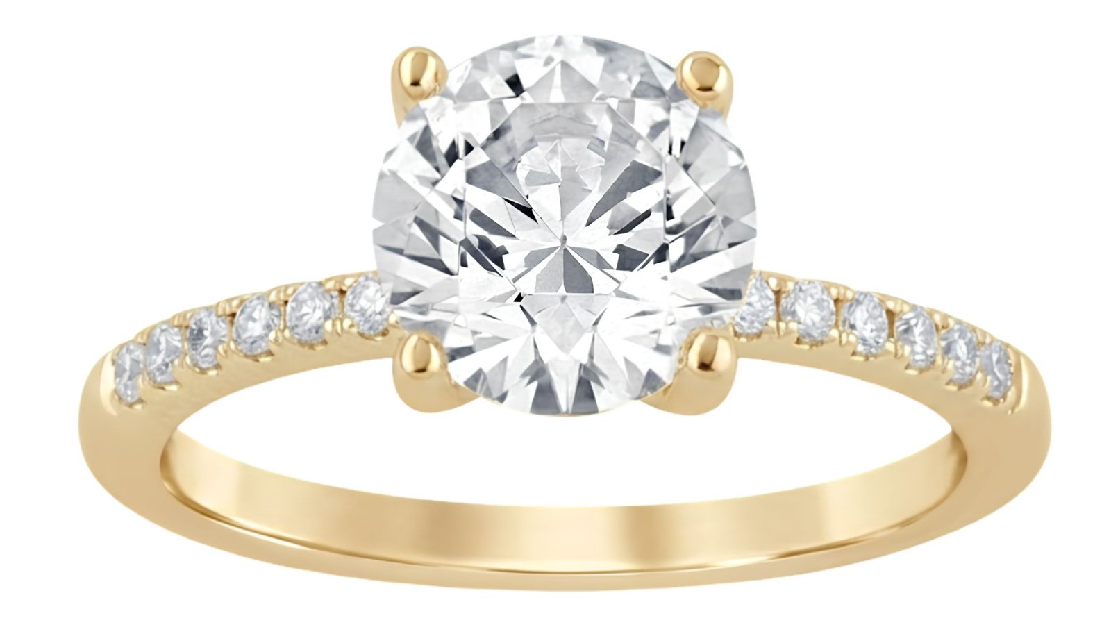 LG - 14K 1.74CT D-RING LDS RDS CNTR 1.50CT CERTIFIED