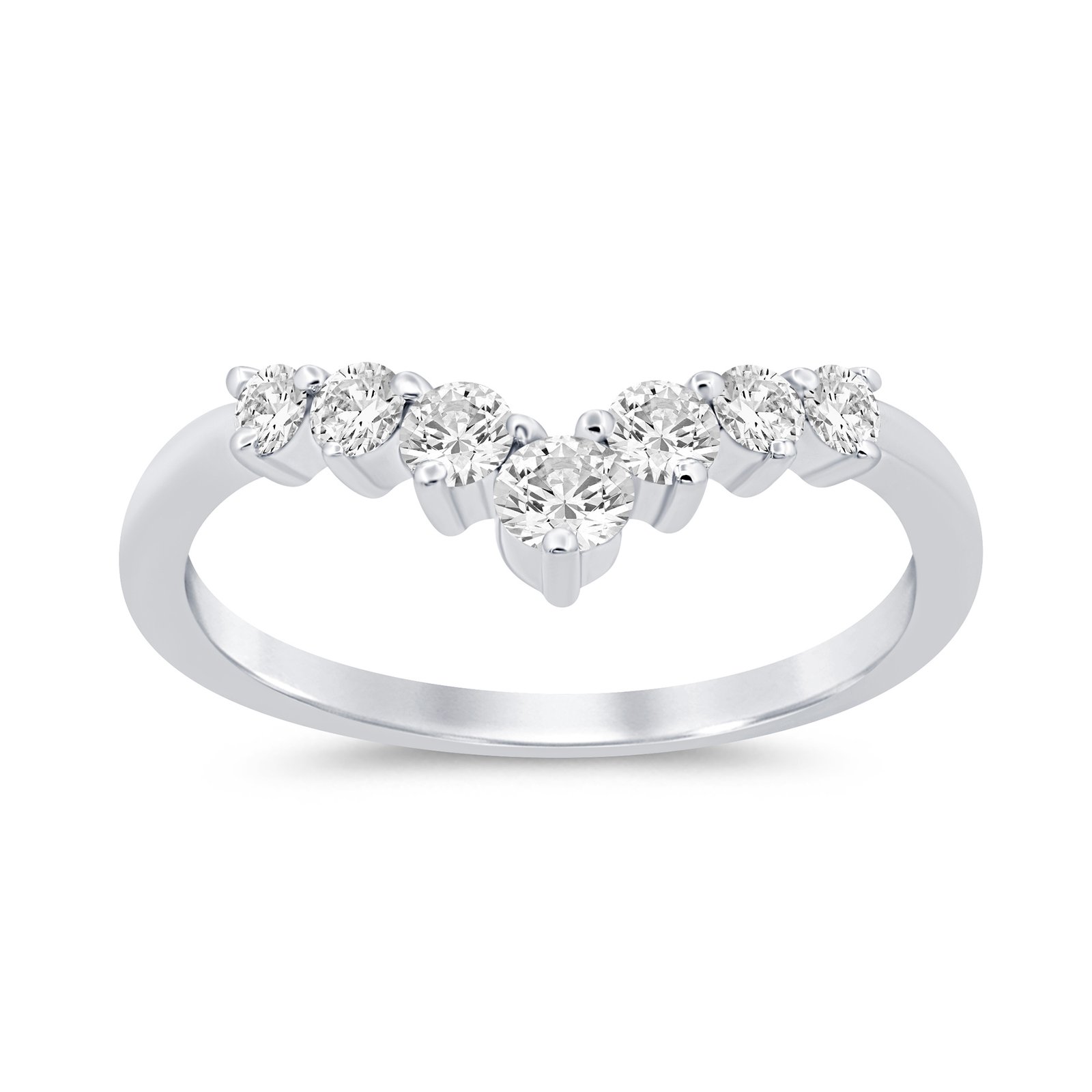 LG - 14K 0.51CT D-BAND LDS RDS PRONG "CHEVRON"