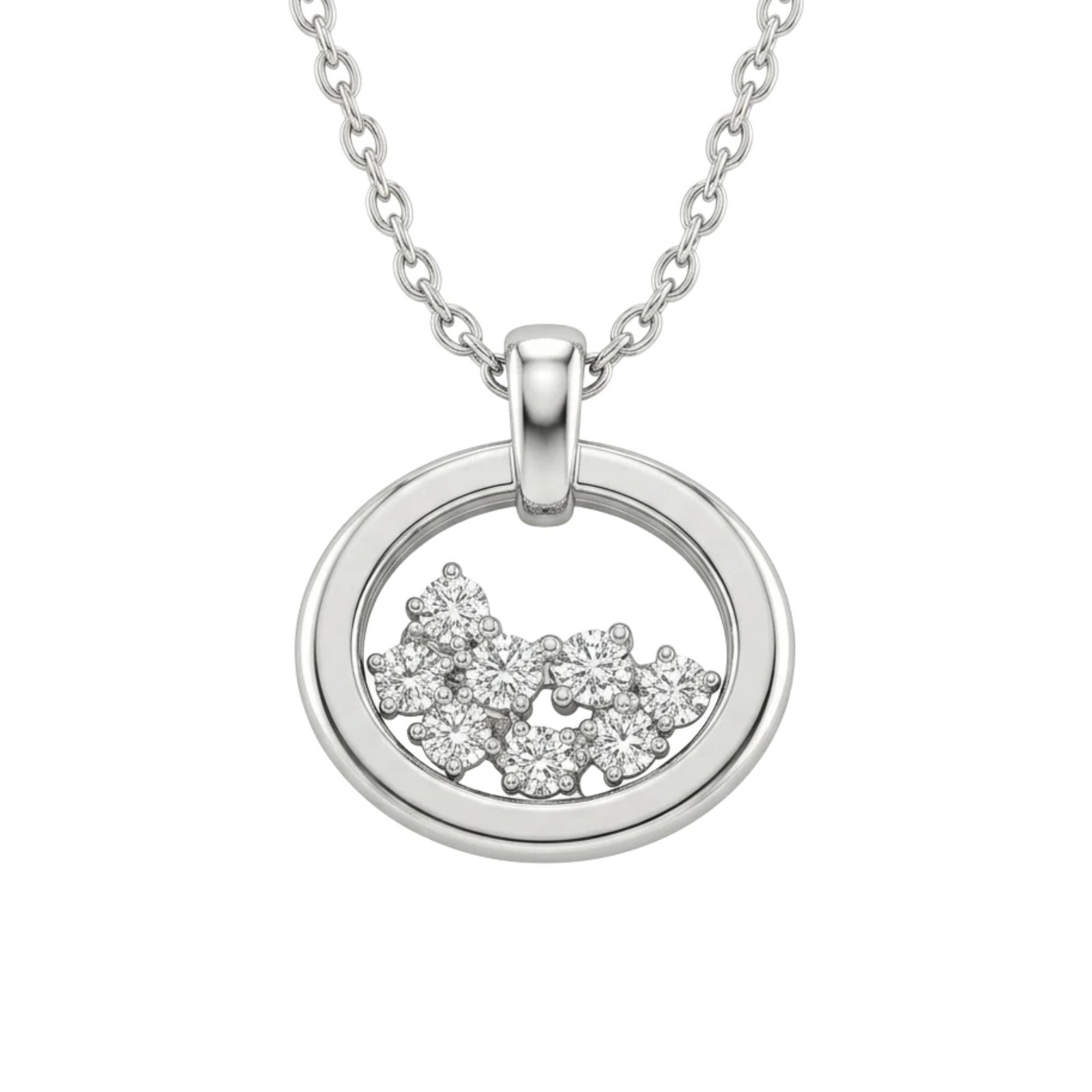 LG - 10K 0.19CT D-PENDANT LDS RDS PRONG SETTING "CERTIFIED"