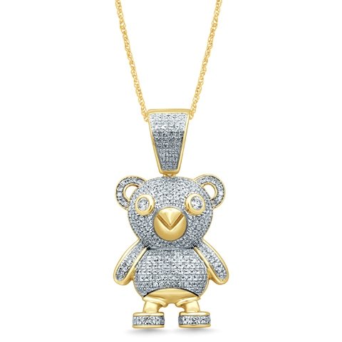 10K 0.74-0.80CT D-PENDANT RDS "TEADY BEAR WITH LEGS"