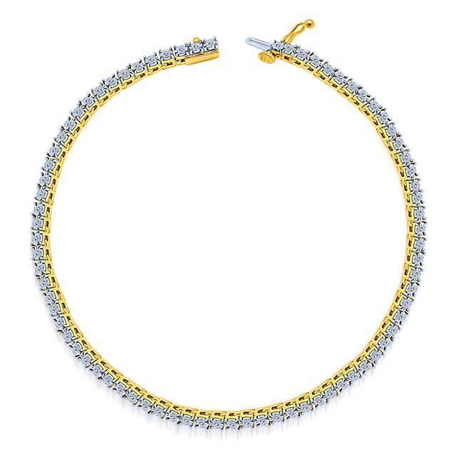 925 SS 0.23-0.95CT D-NECKLACE MEN FANUC RDS 18" "1 ROW"