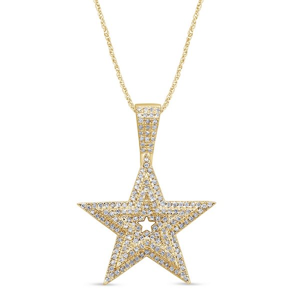10KT 0.43CT PENDANT MICRO PRONG "STAR" RDS "MP"