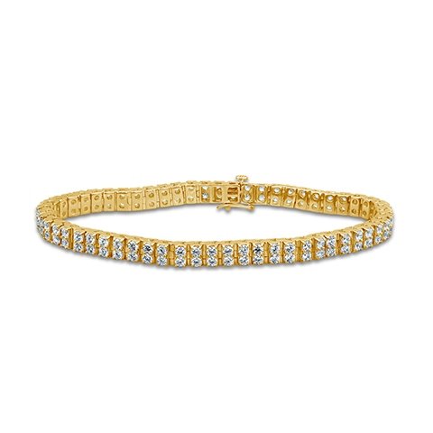 10K 7.02-7.15CT D- BRACELET RDS DARK SIZE 8.5" 5.68-7.73 MM