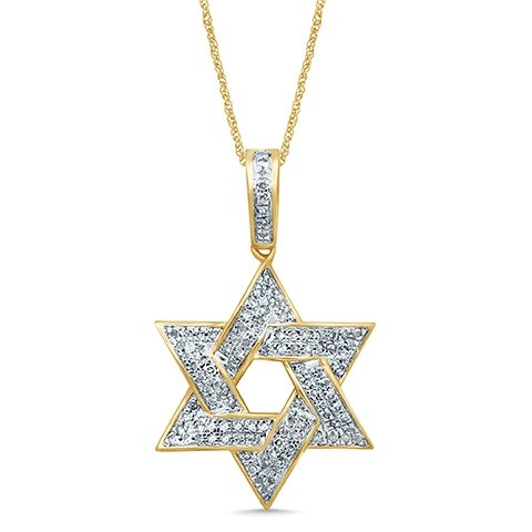 10K 0.24- 0.26CT D-PENDANT LDS RDS MP "STAR OF DAVID"