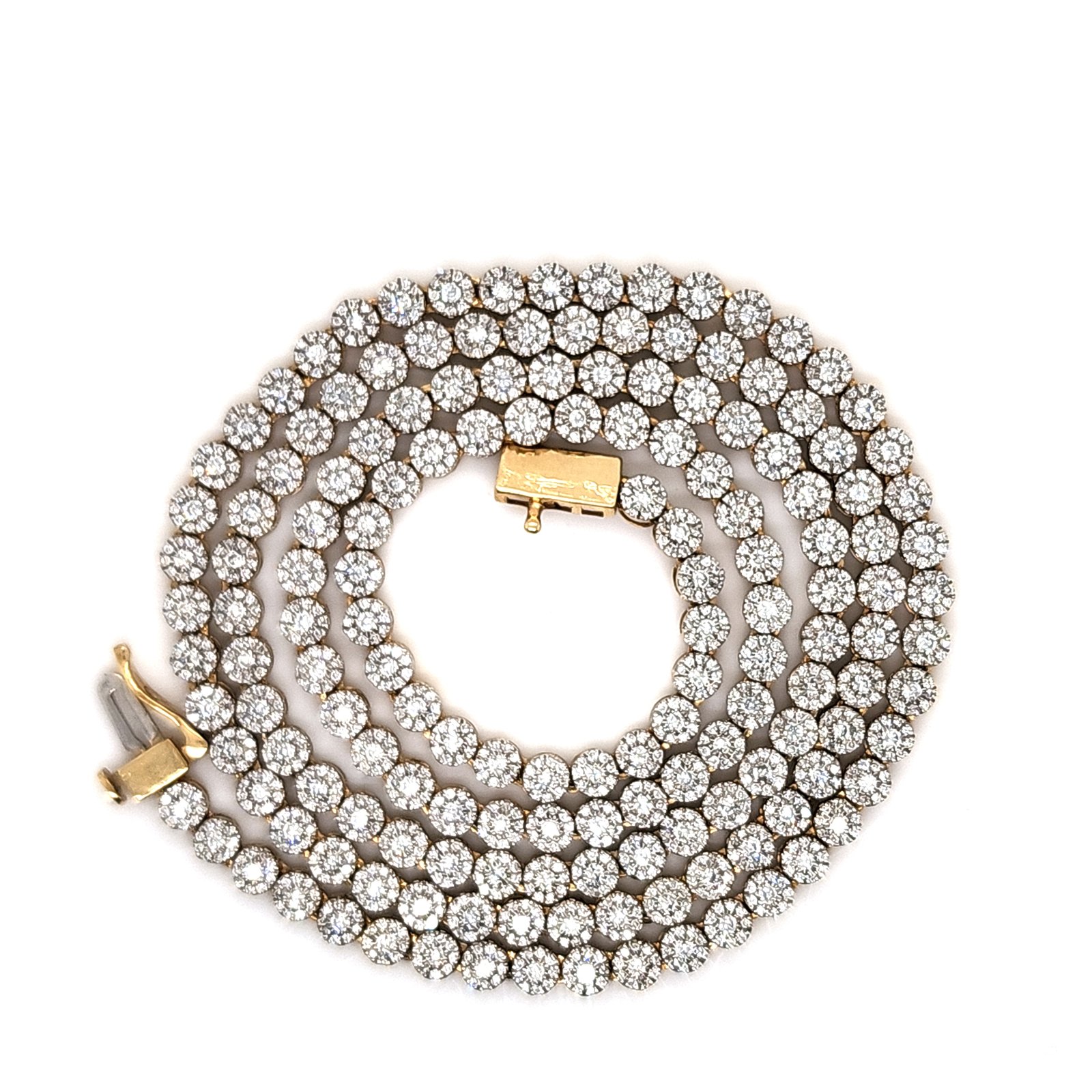 10K 5.76CT D-NECKLACE MEN RDS SIZE 24 INCH 3.78-3.80 MM