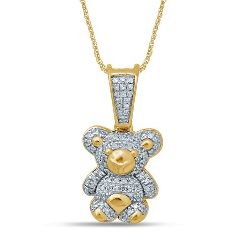 10K 0.19-0.23CT D-PENDANT RDS MP "TEDDY BEAR"