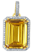 10K 0.18-0.20CT D-PENDANT MEN RDS STONE "YELLOW DOG TAG" CNTR 5.72-10.20CT