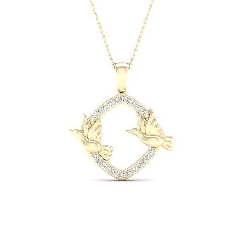 10K 0.15CT D-PENDANT RDS LADIES "BIRD" (BEST DEAL BEST VALUE)