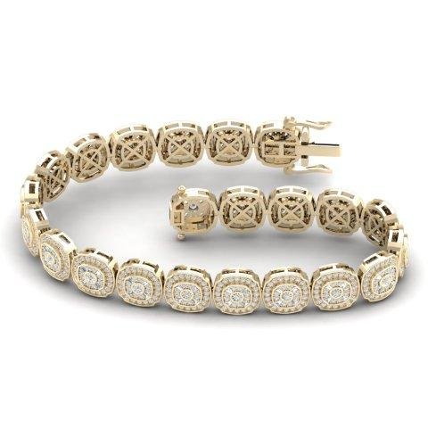 10K 2.51CT D-BRACELET MEN TPR/RDS SIZE 8.5 INCH 9.75 MM (BEST DEAL BEST VALUE)