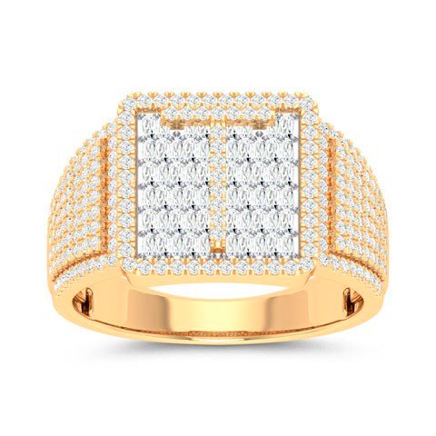 10K 0.87-0.88CT D-RING MEN TPR/RDS "INITIAL T" (BEST DEAL BEST VALUE)