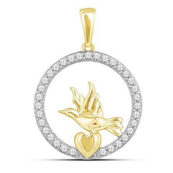 10K 0.20CT D-PENDANT LADIES RDS "BIRD" (BEST DEAL BEST VALUE)