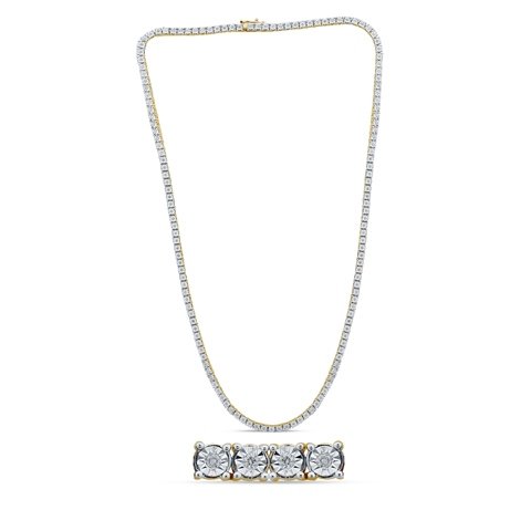 10K 1.13-1.14CT D-NECKLACE MEN RDS FANUC 4 PRONG P1 SIZE 18 INCH 2.99 MM