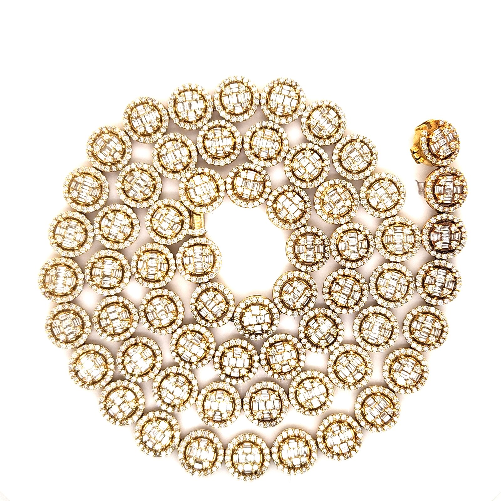 10K 19.94CT D-NECKLACE MEN SBAG/RDS DARK SIZE 24 INCH 9.85 MM