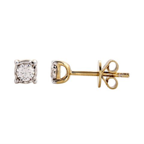 14K 0.23-0.27CT D-EARRING RDS "FANTASY SOLITAIRE"