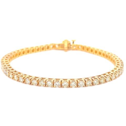 14K 4.85CT D-BRACELET SOLITAIRE LDS RDS DARK 3.00MM SIZE 7 INCH