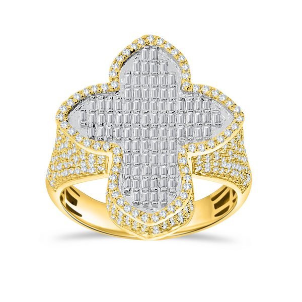 10K 1.61-1.88CT D-RING MEN SBAG/RDS "CROSS" "BEST DEAL BEST VALUE"