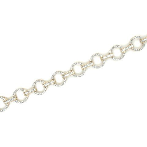 10K 2.09CT D-BRACELET LDS BAG/RDS SIZE 7 INCHES