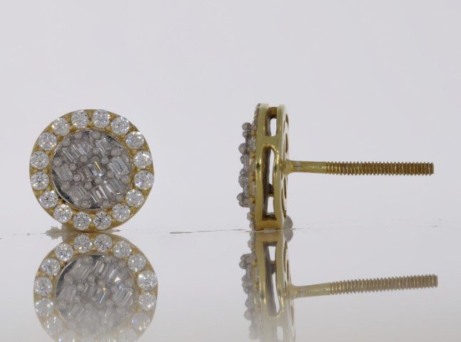 10K 0.52CT D-EARRING SBAG/RDS