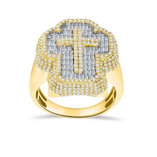 10K 1.61-1.89CT D-RING MEN SBAG/RDS "CROSS" "BEST DEAL BEST VALUE"