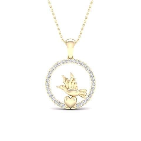 10K 0.20CT D-PENDANT LDS RDS "HEART" (BEST DEAL BEST VALUE)