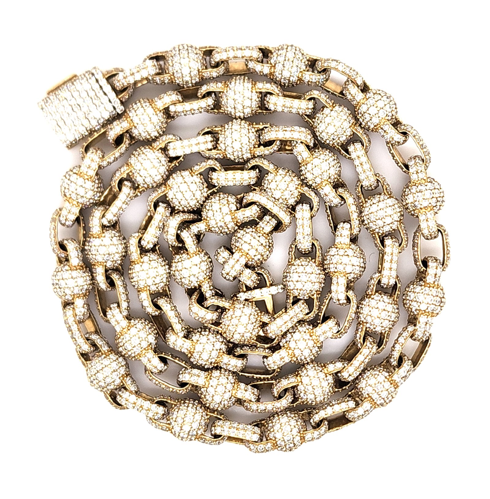 10K 23.26CT D-NECKLACE RDS SIZE 22 INCHES 6.20MM