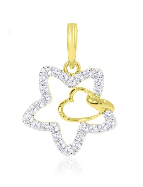 10K 0.28CT D-PENDANT RDS "STAR"