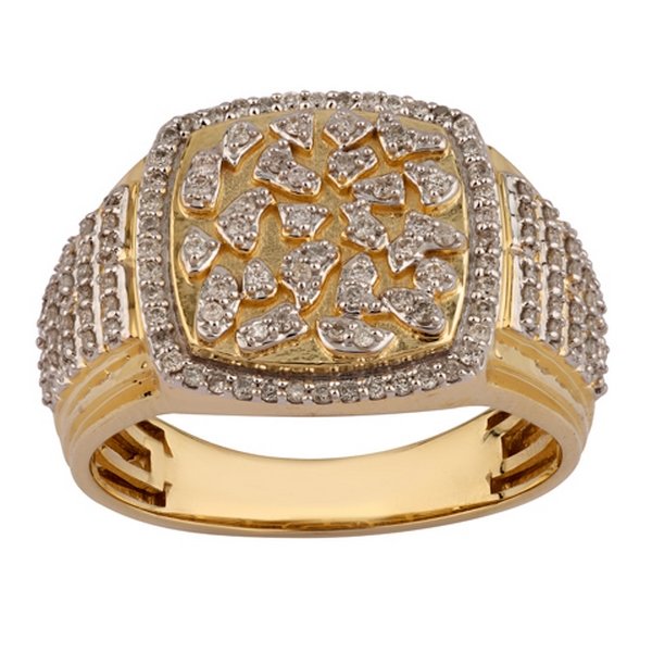 10K 0.53CT D-RING MEN RDS PRONG SETTING