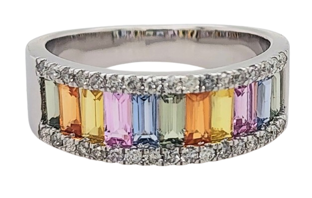 14K 0.27CT D-BAND LDS BAG/RDS MULTI-STONE 1.50
