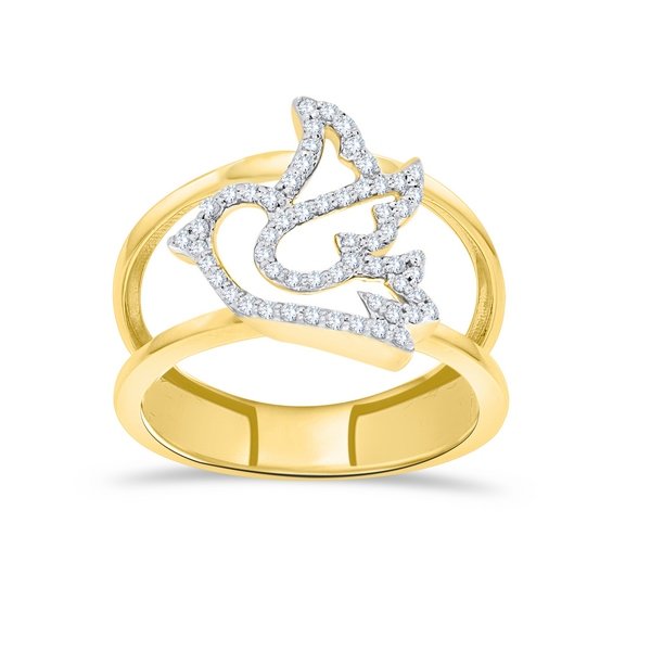 10K 0.25CT D-RING LDS RDS "BIRD"