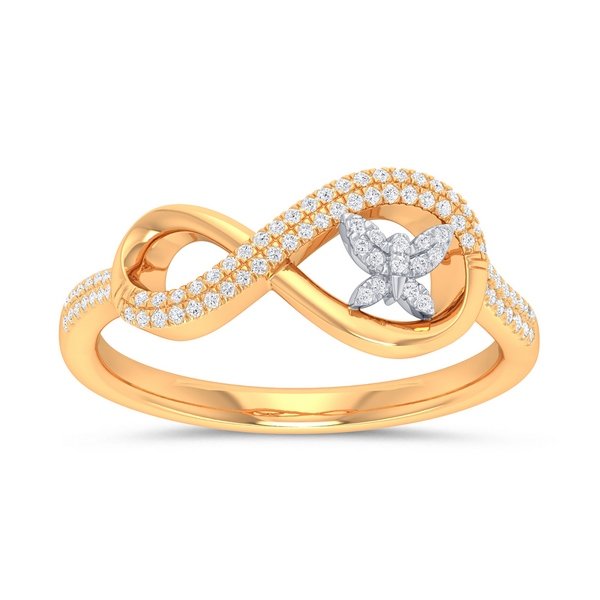 10K 0.10CT D-RING LDS RDS MP "INFINITY"