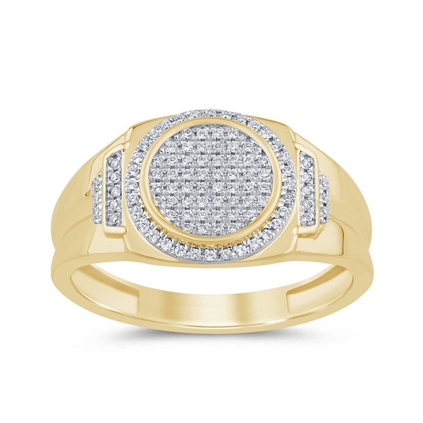 10K 0.25CT D-RING MEN RDS MICRO PRONG