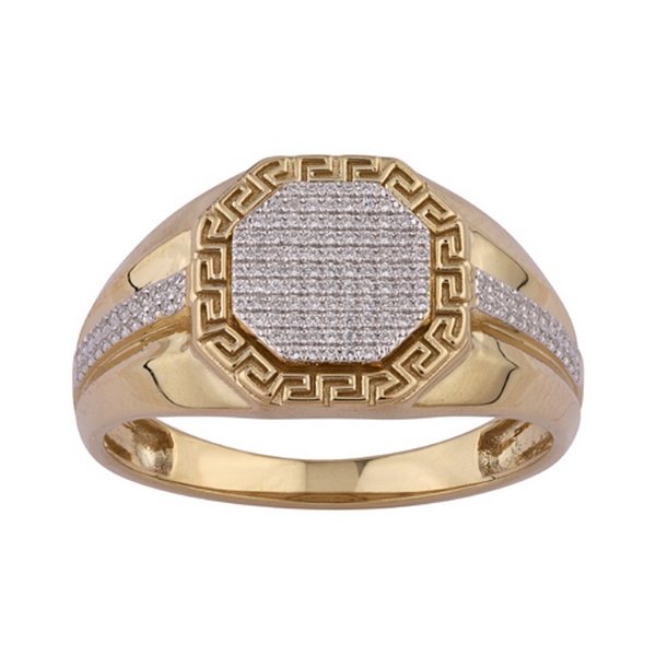 10K 0.16-0.19CT D-RING MEN RDS MICRO PRONG