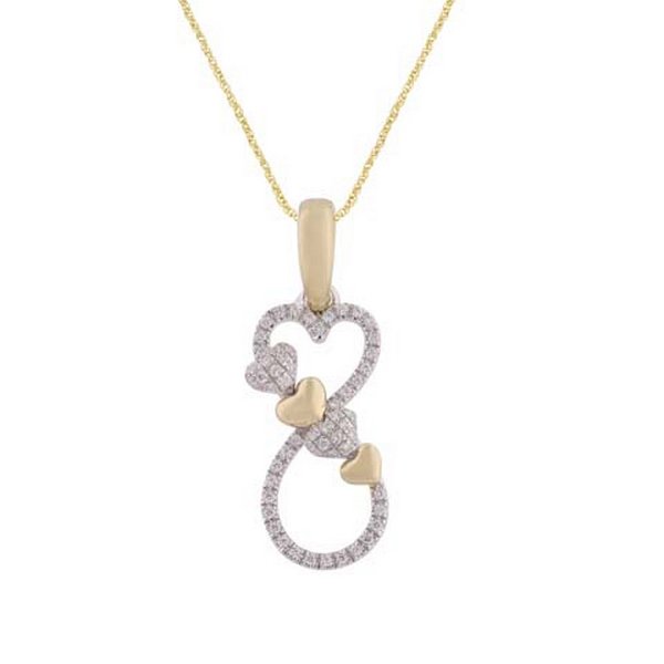 10K 0.07CT D-PENDANT RDS "INFINITY"