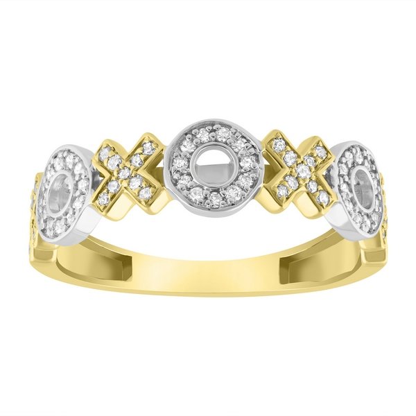 10K 0.25CT D-RING LDS RDS "XO" PRONG