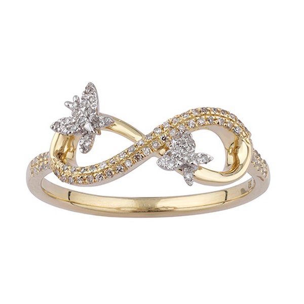10K 0.10-0.11CT D-RING LDS RDS MP "INFINITY"