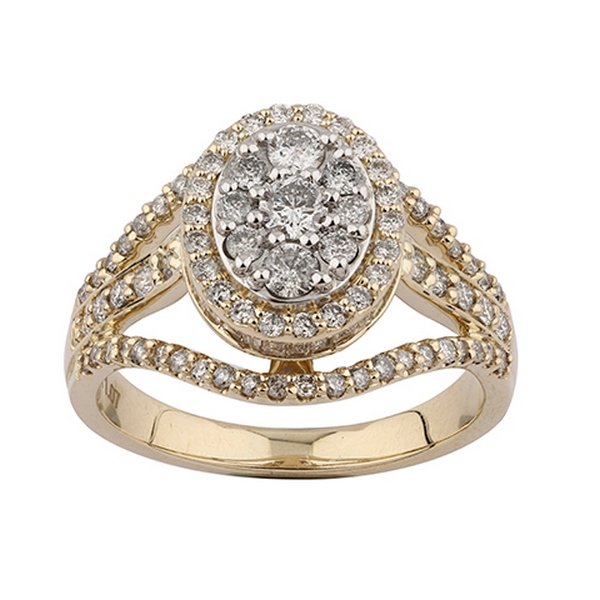 10K 1.03CT D-RING LDS FSBAG/RDS PRONG CNTR 0.10'BESTDEAL BESTVALUE"