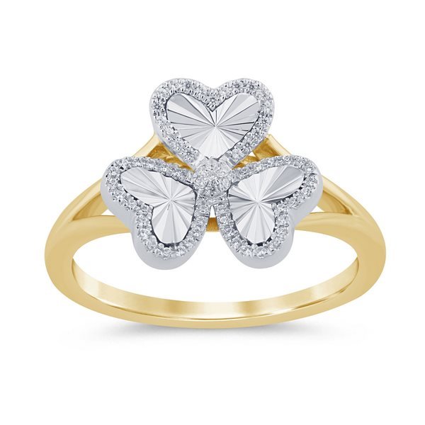 10K 0.08-0.09CT D-RING LDS RDS MICRO PRONG "FLOWER"