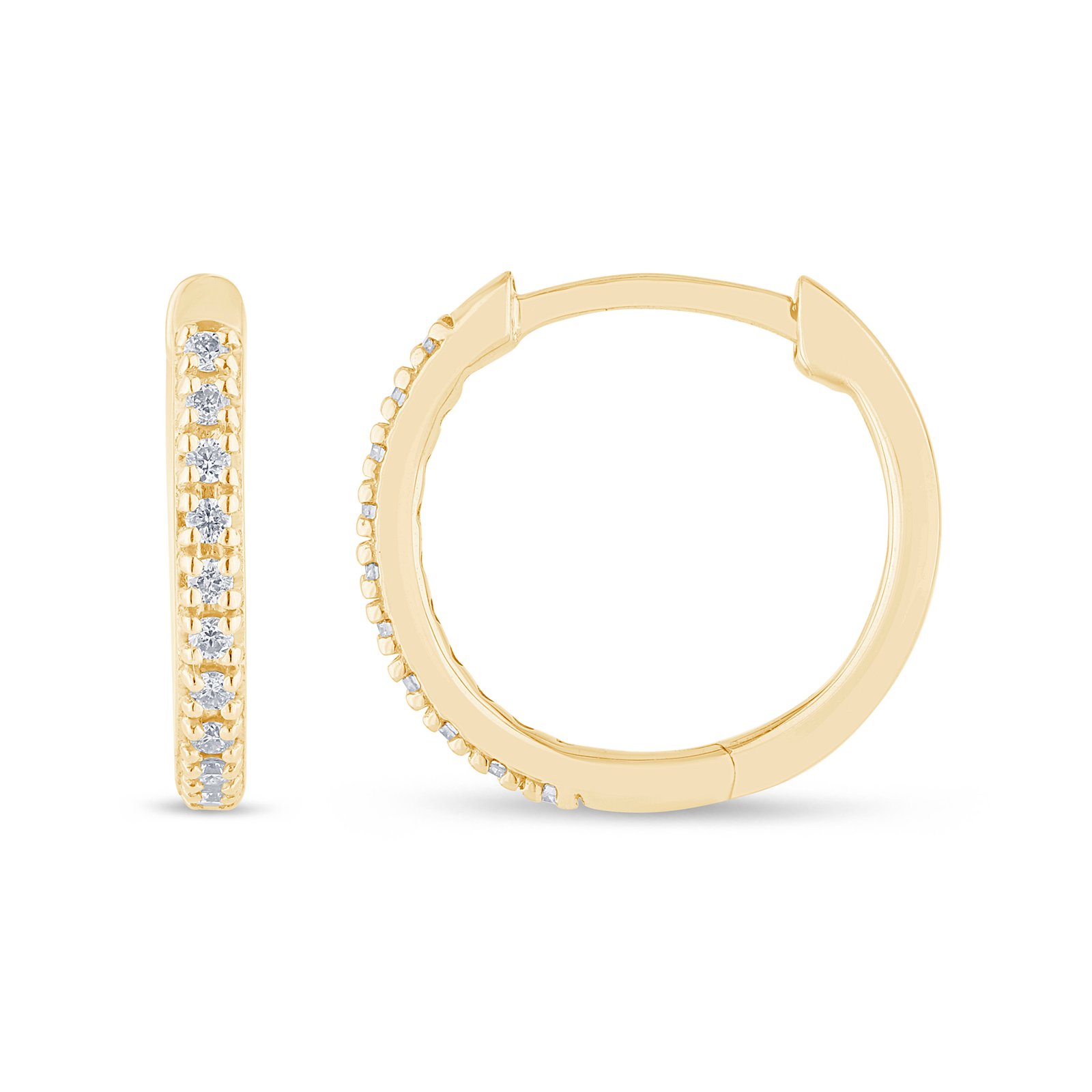 10K 0.11CT D-HOOPS RDS MICRO PRONG