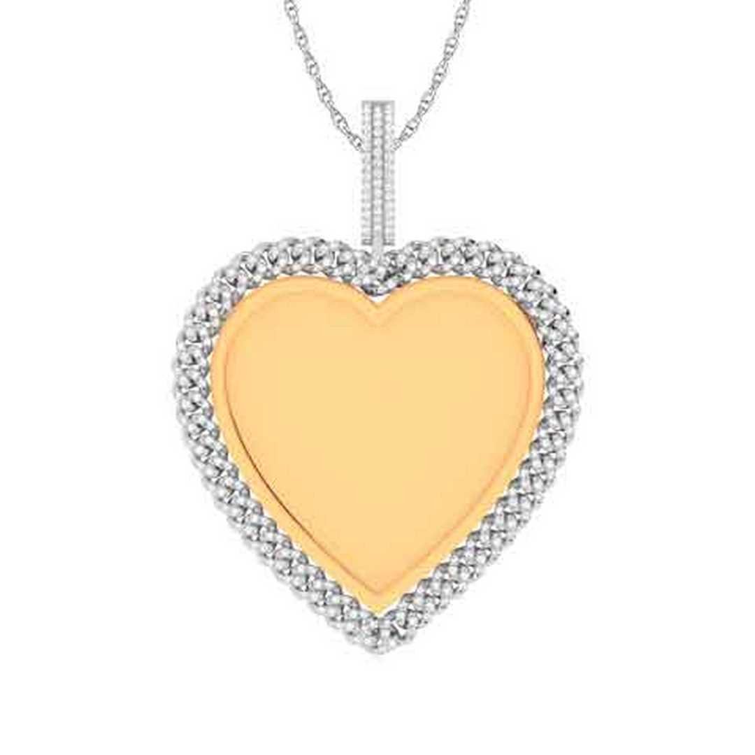 10K 0.31-0.32CT D-PENDANT LDS RDS "HEART" WITH PLATE