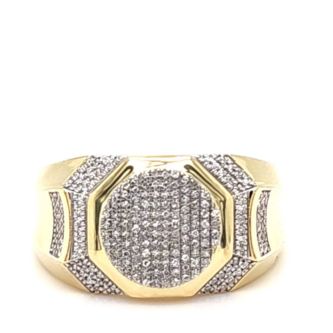 10K 0.20-0.22CT D-RING MEN RDS MICRO PRONG