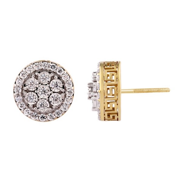 10K 0.74CT D-EARRING LDS RDS FANUC PRONG "TOP FLOOR"