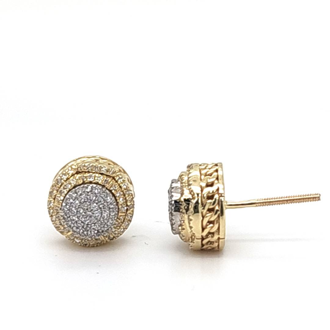 10K 0.22CT D-EARRING LDS RDS PRONG SETTING