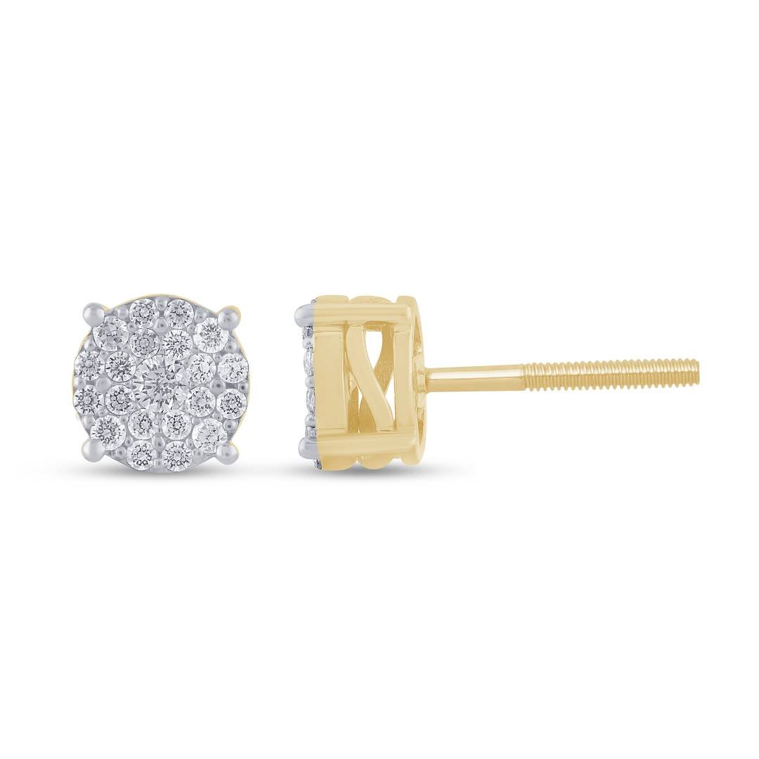 10K 0.32-0.35CT D-EARRING LDS RDS "SUPER FLOWER ULTIMATE"