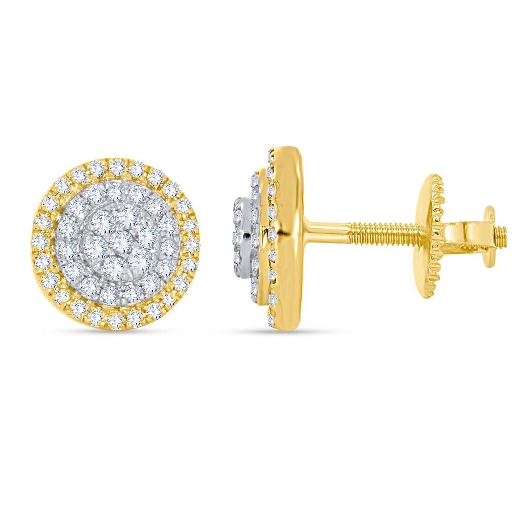 10K 0.37-0.38CT D-EARRING LDS RDS MICRO PRONG