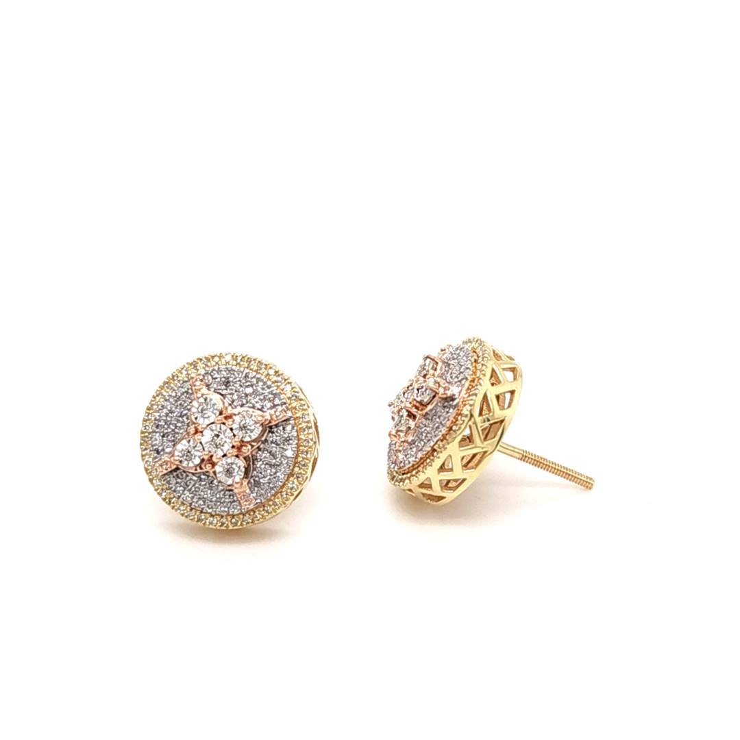 10K 0.34CT D-EARRING LDS RDS PRONG